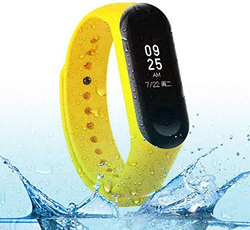 Sports Silicone Change Belt Replacement Strap For Xiaomi Mi Band 3, Yellow