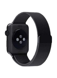 Magnetic Milanese Loop Stainless Steel Metal Band For Apple iWatch 42mm, Black