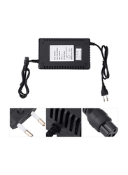 48V Durable E-Bike Battery Quick Charger Solid Firm Simple for Electric Bicycles Scooters, Black