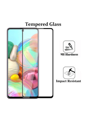 Nice.Store.UAE Samsung Galaxy A51 Full Glue Screen Guard Anti Explosion 2.5D Screen Protector, Clear/Black