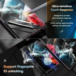 Samsung Galaxy S22 Ultra 5G 6.8 Inch Tempered Glass Screen Protector & Camera Lens Protector, 5 Piece, Clear