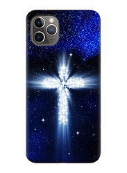 Apple iPhone 11 Pro Max Protective TPU Mobile Phone Case Cover with Cross Pattern, Blue