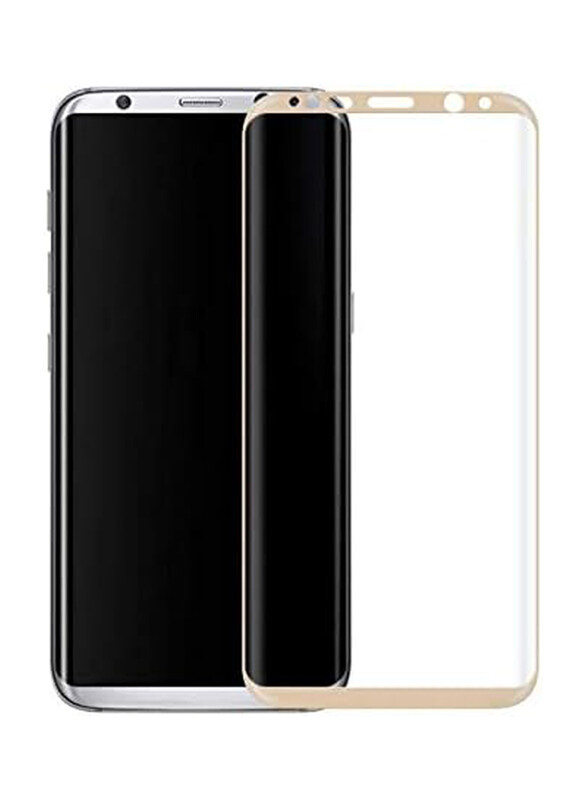 

Generic Samsung Galaxy S9 Plus Golden Silk-Screen Full Cover Tempered Glass Screen Protector, Clear