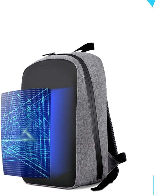 Smart Led Travel Backpack Adjustable Brightness Wireless Transmission Back Net Design, 27Ltr, Black