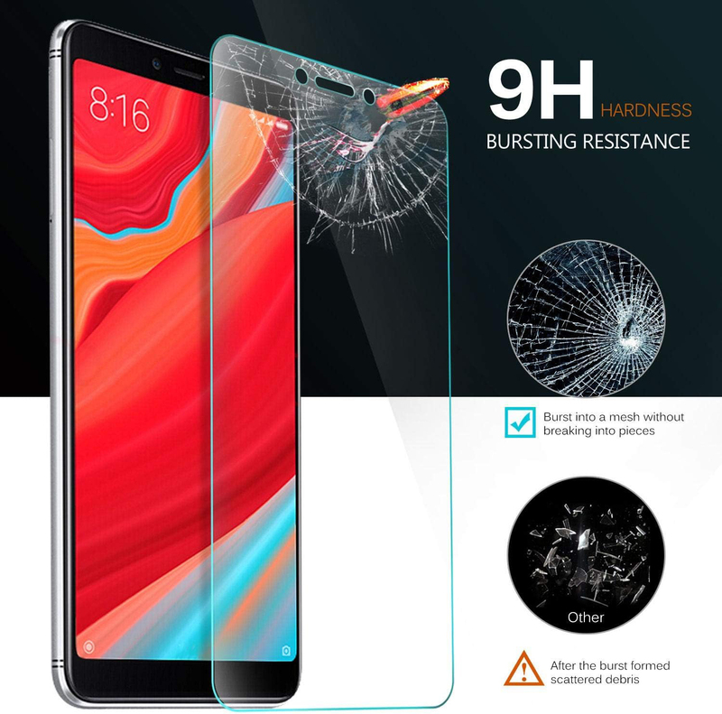 Kugi Xiaomi Redmi S2 Premium Tempered Glass Screen Protector, Clear