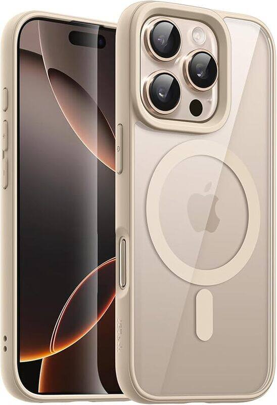 

Generic Magnetic Case for iPhone 15 pro max Compatible with MagSafe, Translucent Matte Back Camera Lens Full Protection Slim Shockproof Phone Cover brown