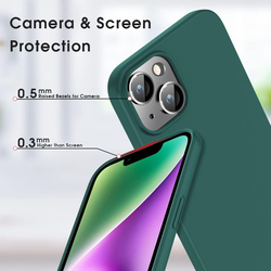 X-Level Apple iPhone 14 6.1-Inch 2022 Ultra-Thin Guardian Series Soft TPU Matte Finish Coating Phone Lightweight Anti-Scratch Mobile Phone Case Cover, Green