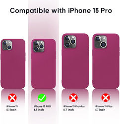 X-Level Apple iPhone 15 Pro Slim Fit Ultra-Thin Soft Lightweight Anti-Scratch Guardian Series Back Mobile Phone Case Cover Grip, Wine red