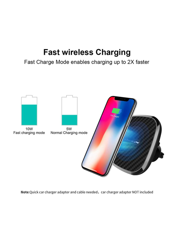 Nillkin 2-in-1 Wireless Car Charger, 10W, Black