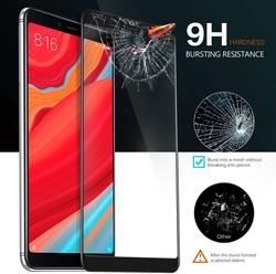 Kugi Xiaomi Redmi S2 Premium Tempered Glass Screen Protector, Black