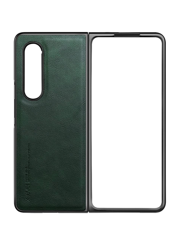 X-Level Samsung Galaxy Z Fold 4 5g (2022) Thin Slim Premium PU Leather Anti-Scratch Drop Protection Shockproof Folding Mobile Phone Case Cover, Green