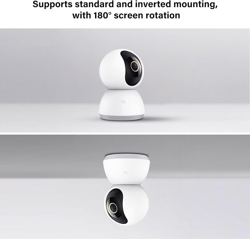 Xiaomi Mi 2K 360 Home Security Surveillance Camera with AI Intelligent Human Detection, Night Vision & 6P Lens Aperture F1.4, White