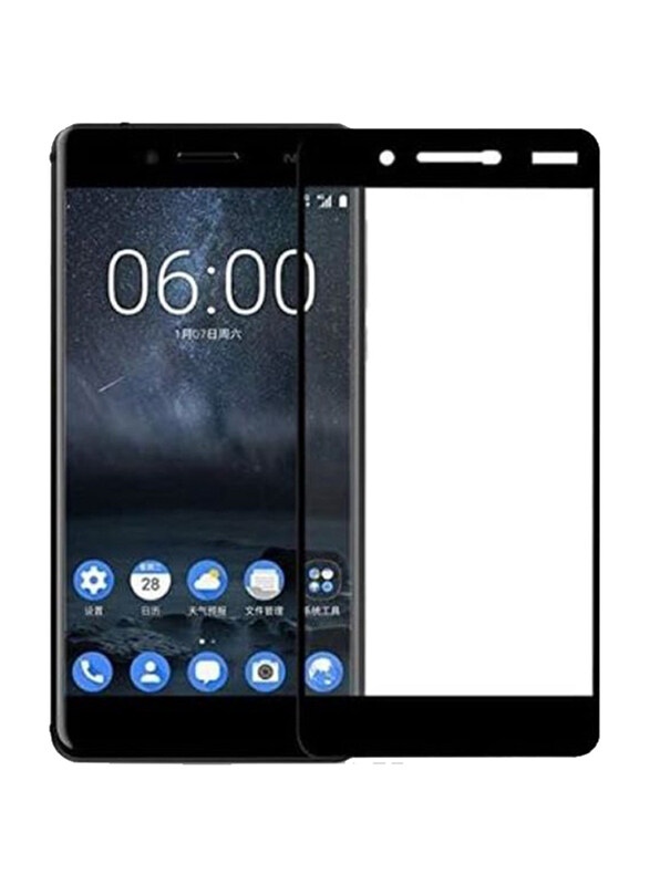 

Generic Nokia 7 Tempered Glass Screen Protector, Clear/Black