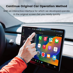 Carlinkit Tesla Wireless Carplay Adapter for Tesla All Cars Plug&Play 5G Chip for iPhone Fastest Speed Wireless Apple Car Play USB/Type C 2Cables, Black