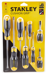 Stanley 8-Piece Cushion Grip Screwdriver Phillips Set, 0-65-011, Multicolour