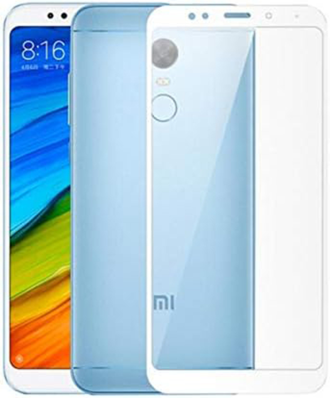 9H Xiaomi Redmi 5 Plus 5D Curved Glass Full Adhesive Covering the Entire Screen Mobile Phone Screen Protector, White