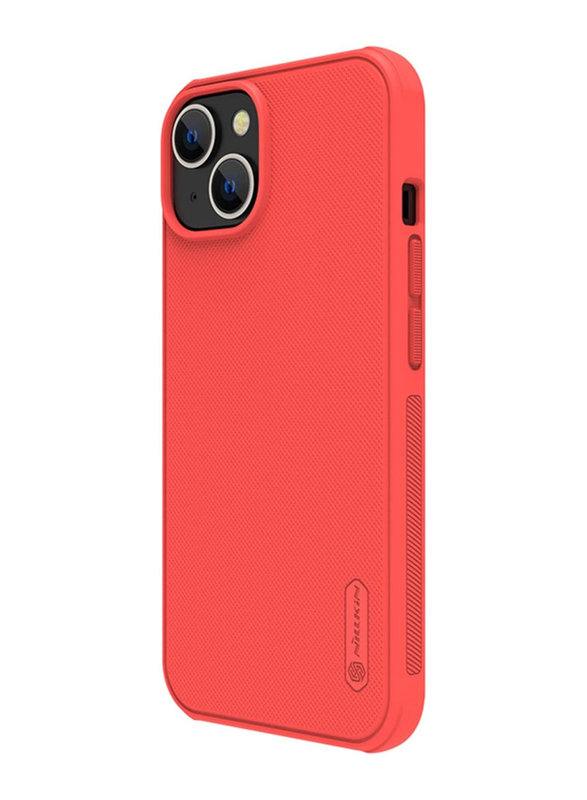 Nillkin Apple iPhone 14 Plus without Logo Cut-out Super Frosted Shield Pro Mobile Phone Case Cover, Red