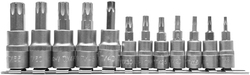 Yato 12-Piece C.V. Bit Sockets, YT-04331, Silver