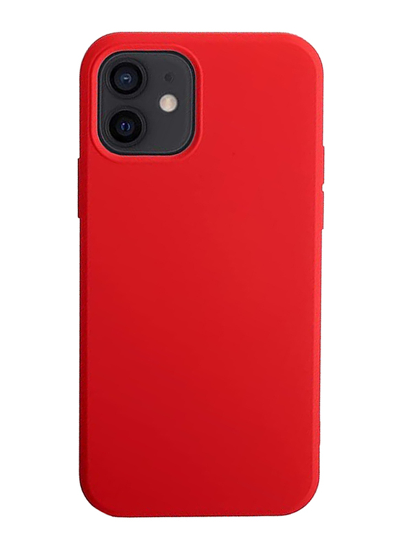 

Generic Apple iPhone 12 and 12 Pro Liquid Silicone Soft Gel Rubber Full Body Protection Shockproof Basic Mobile Phone Case Cover, Red