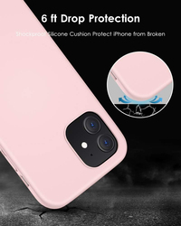 Apple iPhone 12 Shockproof Silicone Mobile Phone Case Cover, Pink Sand