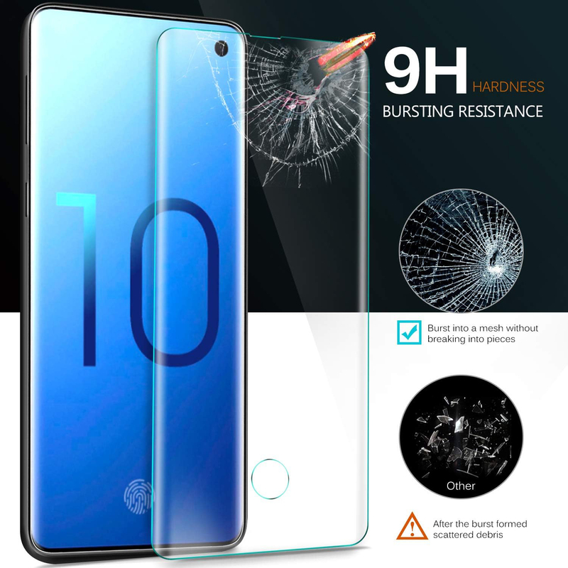 ELTD Samsung Galaxy S10 Anti-Scratch Tempered Glass Screen Protector, 2 Pieces, Clear