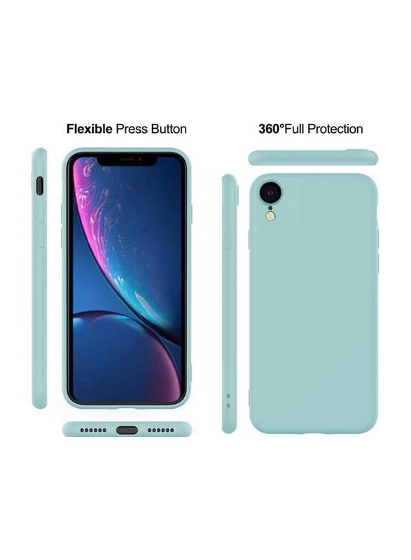 X-Level 6.1-inch Apple iPhone XR Silicone Gel Ultra Thin Soft Rubber Shockproof Dynamic Series Mobile Phone Case Cover with Anti-Scratch Microfiber Lining Cushion, Ice Blue