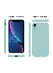 X-Level 6.1-inch Apple iPhone XR Silicone Gel Ultra Thin Soft Rubber Shockproof Dynamic Series Mobile Phone Case Cover with Anti-Scratch Microfiber Lining Cushion, Ice Blue