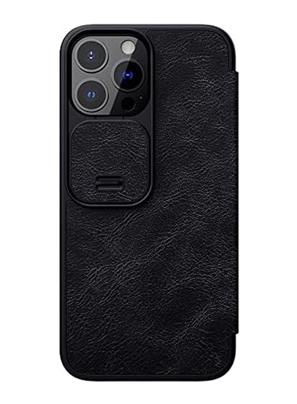 Nillkin Qin Pro Apple iPhone 13 Pro Leather Flip Mobile Phone Case Cover, Black