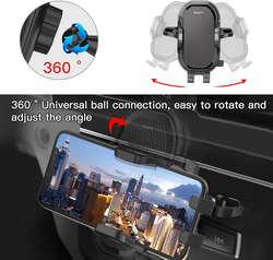 Yesido Universal Air Vent CD Slot Car Cell Phone Holder for Smartphones, Black