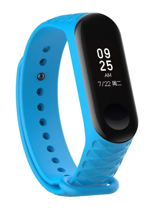 Fashion Sport Soft Silicone Replacement Wristband Wrist Strap For Xiaomi Mi Band 3, Blue