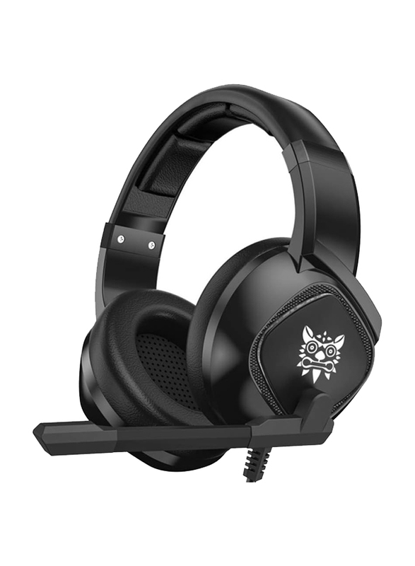 Onikuma K19 Gaming Headset with Mic/LED Light, Black