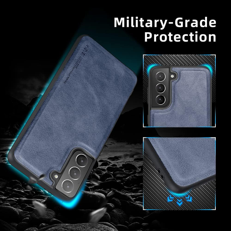 X-Level Samsung Galaxy S21 Fe 5G 6.4-Inch Bumper Shockproof Protective Mobile Phone Case Cover, Blue