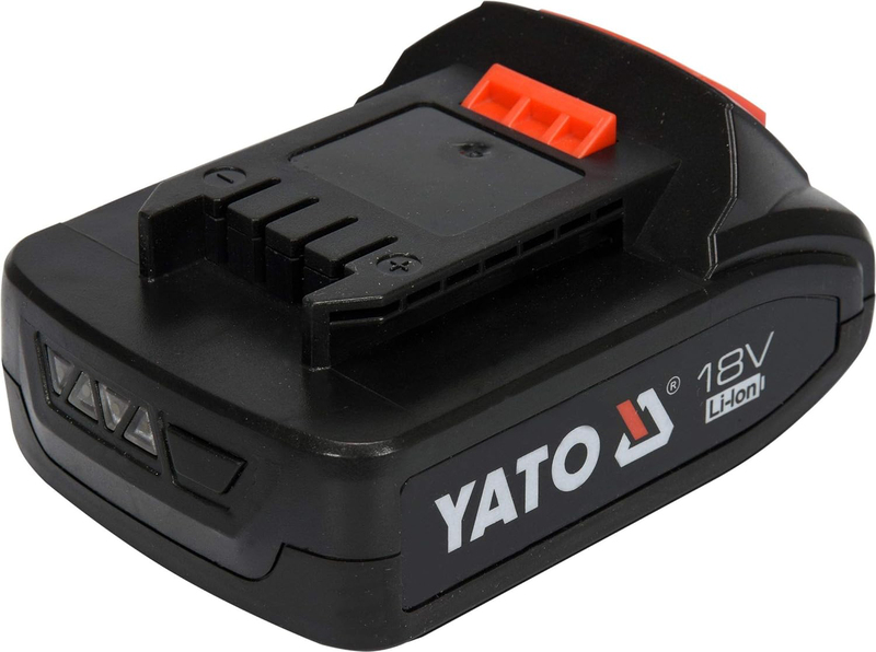 Yato Cordless Power Indicator with Battery Li-Ion 18V 2.0Ah, YT-82842, Black