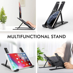 Multi-Angle Foldable Portable Laptop Stand, Black