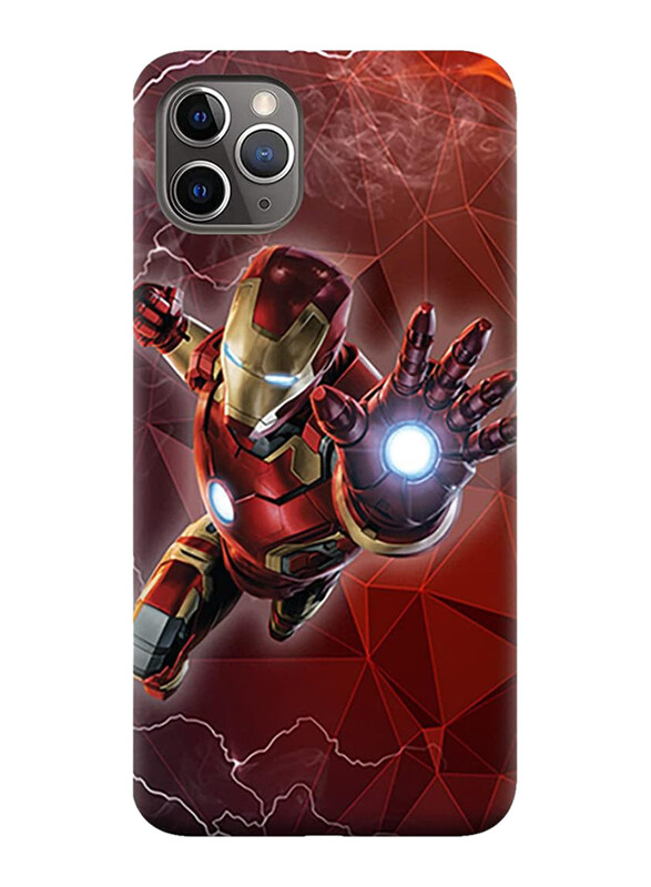 

Generic Apple iPhone 11 Pro Protective TPU Mobile Phone Case Cover with Iron Man Design, Multicolour