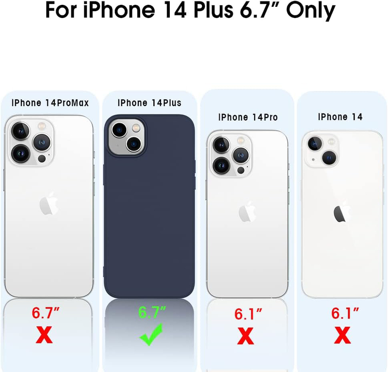 X-Level Apple iPhone 14 Plus 6.7-Inch 2022 Ultra-Thin Dynamic Series Slim Soft Gel Rubber Camera Protection Anti-Scratch Microfiber Lining Cushion Shockproof Mobile Phone Case Cover, Blue