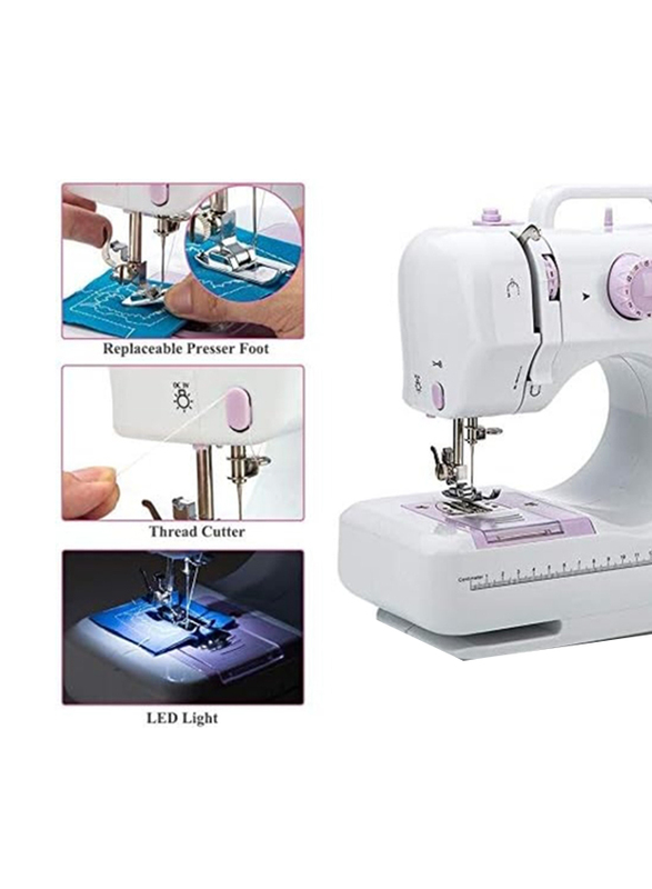 Multifunctional Household Electric Sewing Machine, White