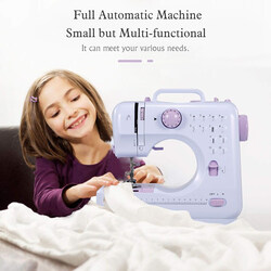 Portable Electric Household Sewing Machine, White