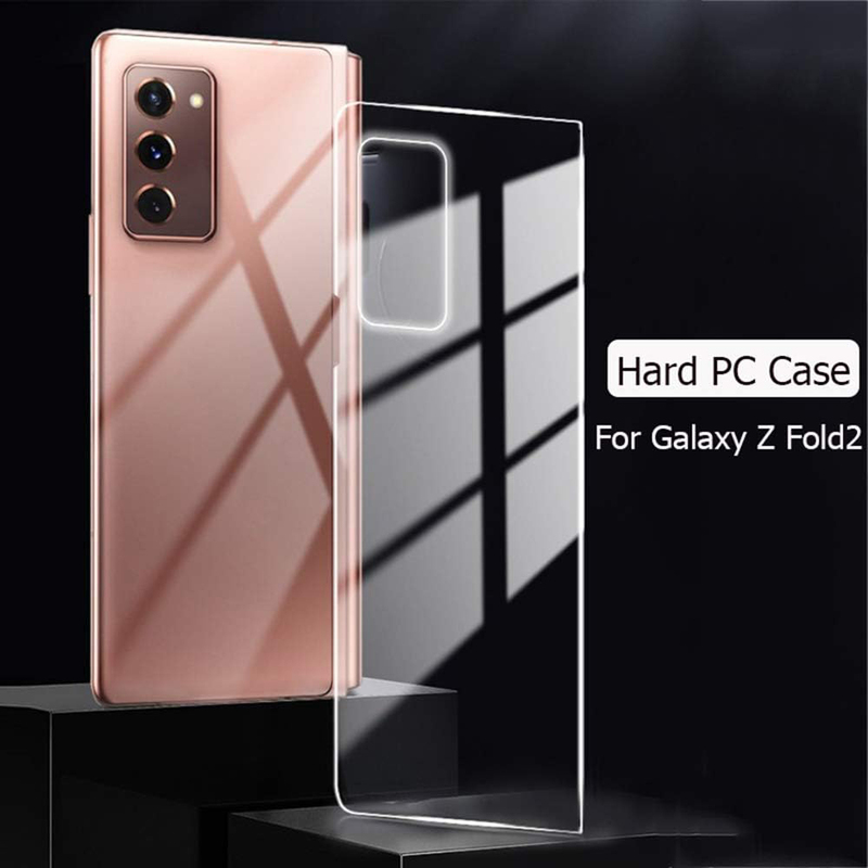 Samsung Galaxy Z Fold 2 5G Ultra Thin Non-Slip Hard Plastic PC Protection Mobile Phone Case Cover, Clear