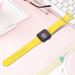 TreasureMax Elastic Soft Pattern Printed Solo Loop Stretchy Women Strap for Apple Watch 41mm/40mm/38mm/45mm/44mm/42mm/SE/7/6/5/4/3/2/1, Yellow