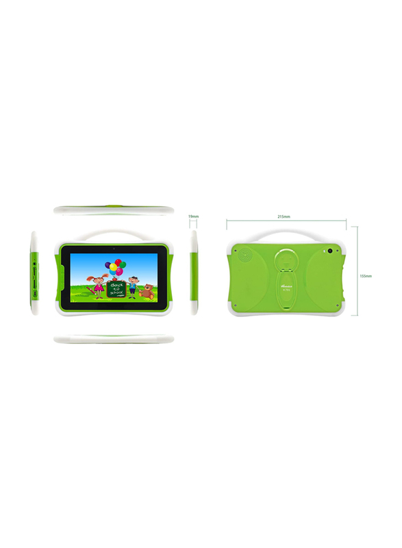 Wintouch K701 16GB Green 7-inch Kid's Tablet with Educational Games, 1GB RAM, Zoom Class Enabled, WiFi + ‎Cellular