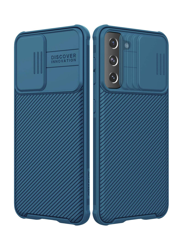 Nillkin Samsung Galaxy S21 6.2 inch CamShield Mobile Phone Case Cover with Slide Camera Cover, Blue