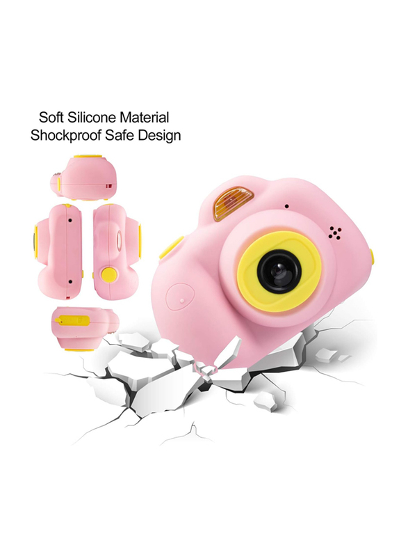 Kids 1080p Digital Compact Camera (TF Card Not Included), 8MP, Pink