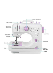 Multi-Functional Mini Household Sewing Machine, White