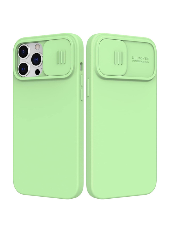 Apple iPhone 14 Shockproof Protective Bumper Hard PC & Soft Silicone Edge Mobile Phone Case Cover with Camera Lens Protection, Green