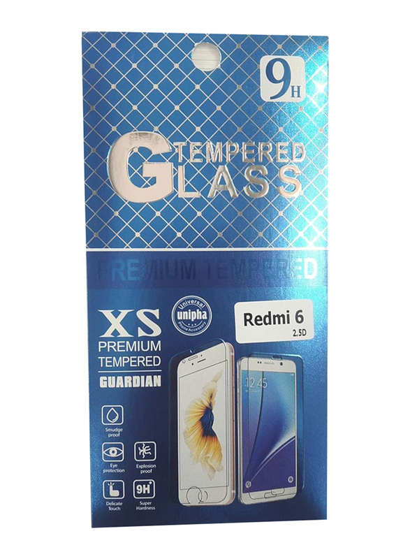 9H Xiaomi Redmi 6 Tempered Glass Mobile Phone Screen Protector, Clear