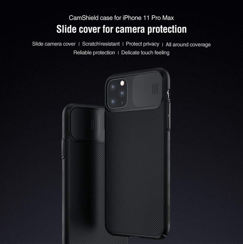 Nillkin Apple iPhone 11 Pro Max 6.5-Inch 2019 Cam Shield Series Slim Stylish Protective Mobile Phone Case Cover, Black