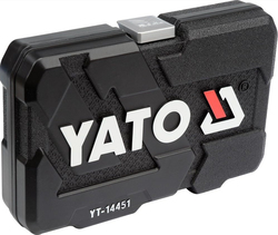 Yato 23-Piece 0.25-inch Socket Set, YT-14451, Multicolour