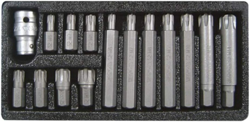 Yato 15 Piece Diy Tools Screwdriver Bit Set, YT-0419, Silver