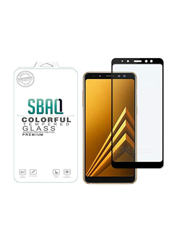 SBAQ 5D Glass Screen Protection for Samsung Galaxy A8 2018, Black